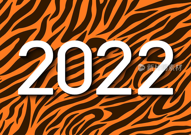 2022 logo tiger skin pattern.